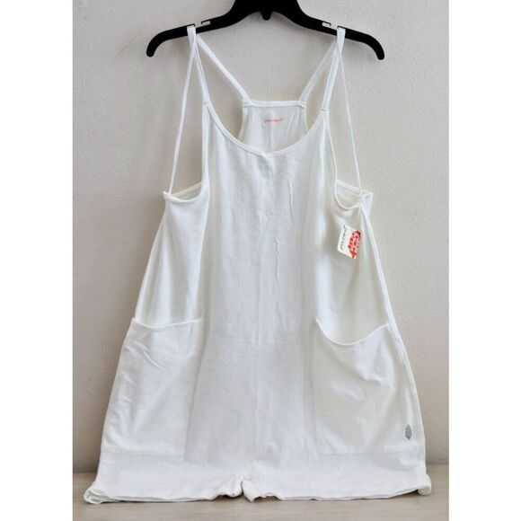 Free People Movement OB1415587 Women's Sz Medium White Hot Shot Romper - Picture 1 of 14